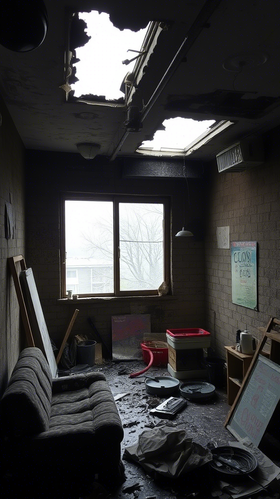 House with fire damage